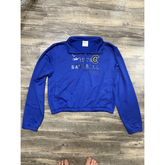 Nike Cubs Baseball Quarter Zip Zip Jacket Women’s   Size medium - Picture 1 of 6